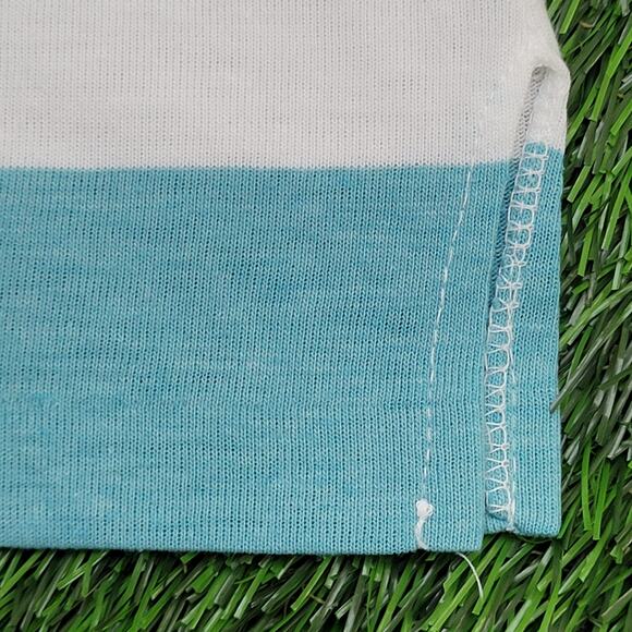 Vintage 80s MOD Stripes Polo Shirt Womens 2XL 24x22 Cropped - Picture 10 of 10